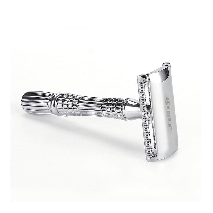 Classic Barber Double Edge Blade Shaving Safety Razor Shaver Knife Personal Beard Care Silver Color BD176