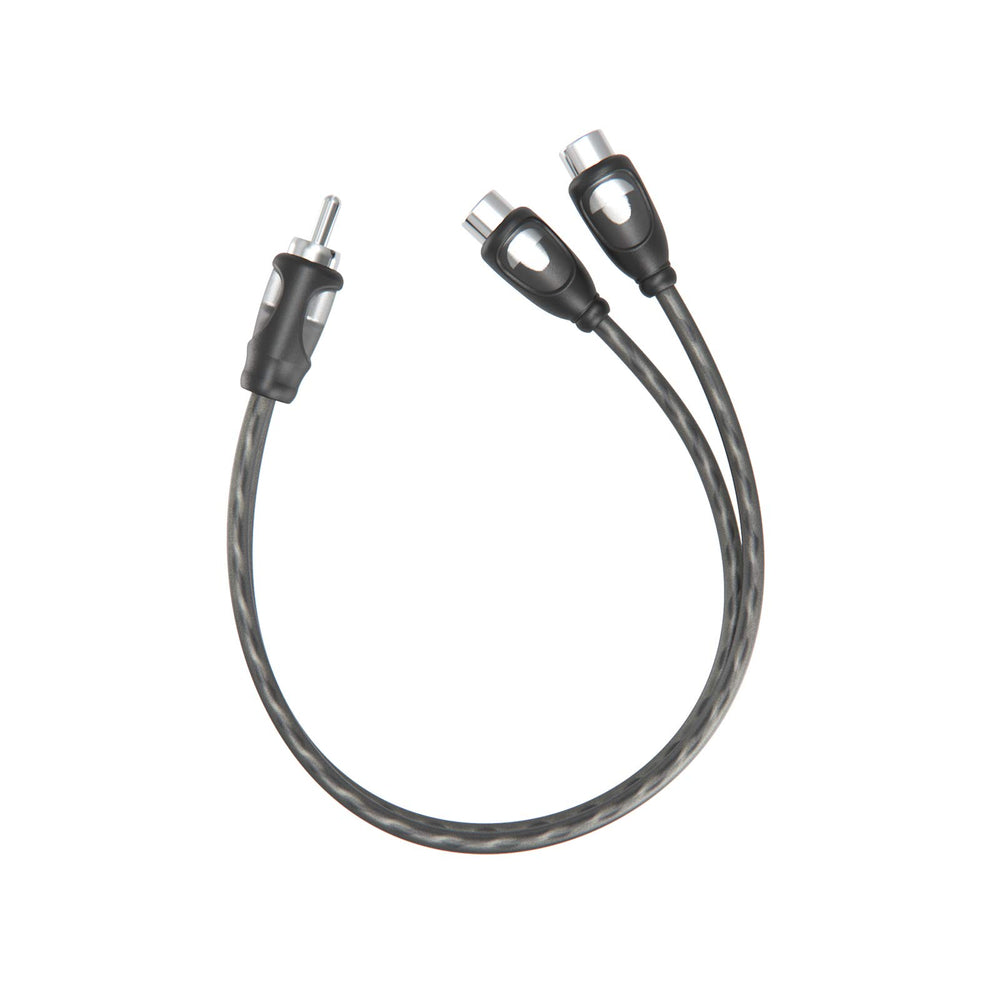 ROCKRIX 1ft RCA 1 Male to 2 Female Audio Speaker Y Adap
