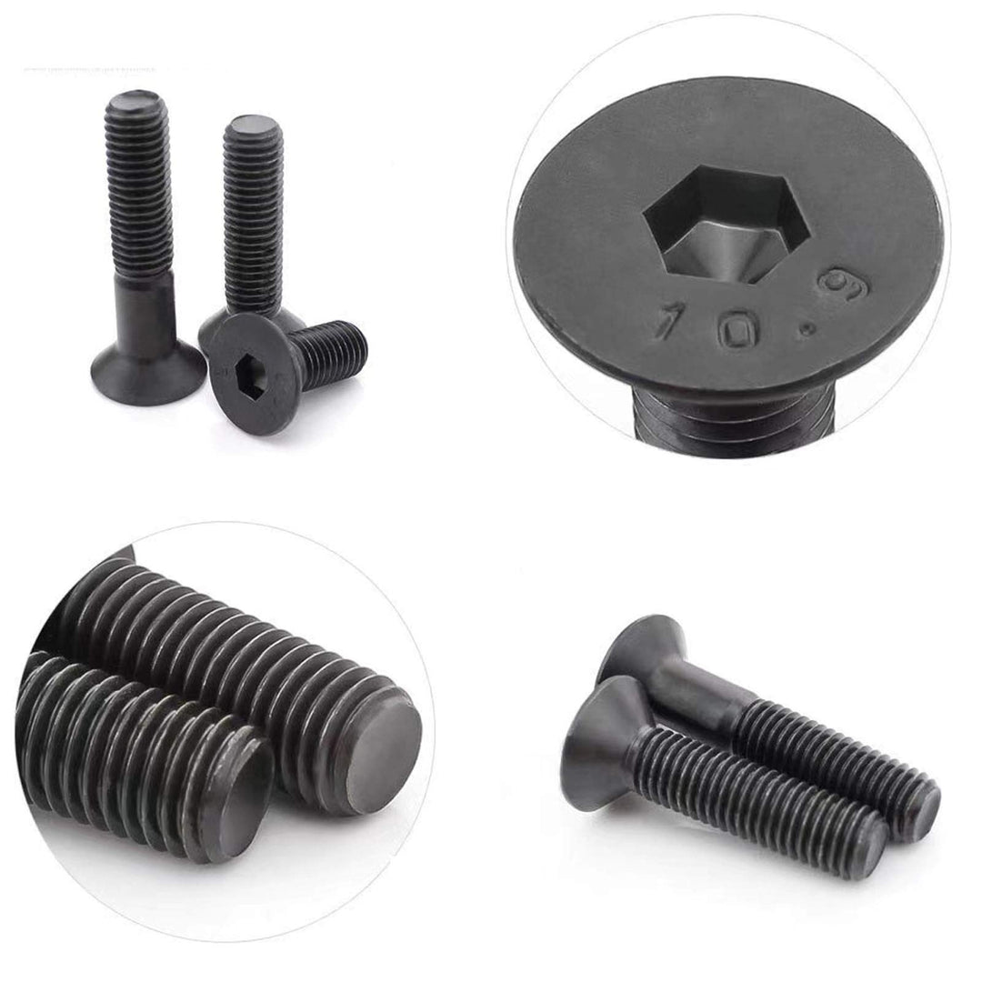 30 Pcs M4-0.7 x 35mm Flat Head Socket Cap Screws, Alloy Steel Grade 10.9, DIN 7991, Allen Socket Drive,Hex Drive,Black Oxide Finish (M4-0.7 x 35mm)
