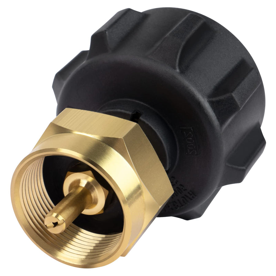 Propane Refill Adapter, Fill 1 Pound Bottles from 20lb Tank, Easy to Use, Solid Brass