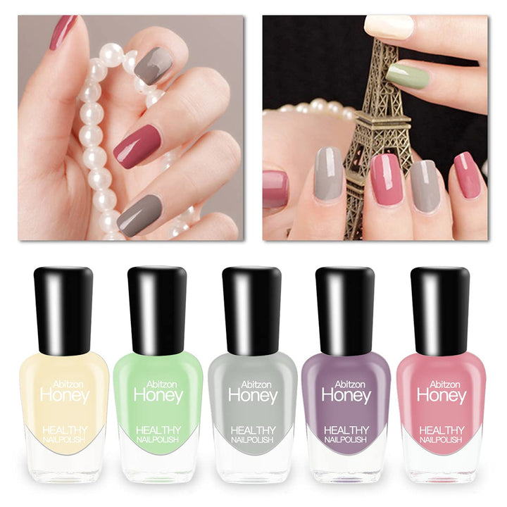 New Nail Polish Set (10 Bottles) - Non-Toxic Eco-Friendly Easy Peel Off &amp; Quick Dry Water Based Nail Polish: Style-3