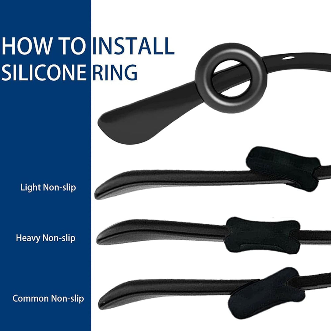 Optico Optic-Firms Eyeglass Hinge Rings - 10 Rings (Bla