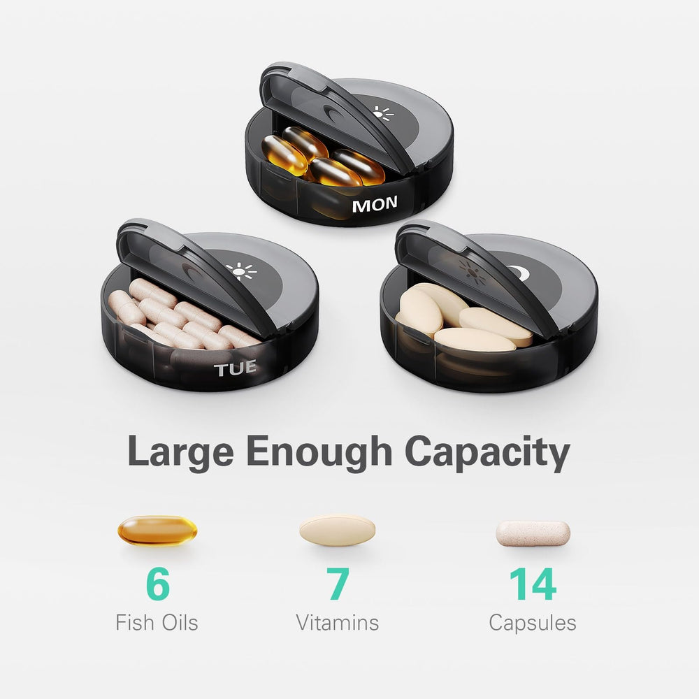 TookMag Pill Organizer 2 Times a Day, Weekly AM PM Pill