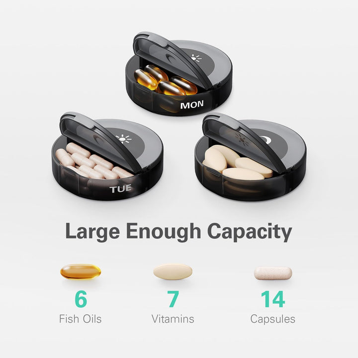 TookMag Pill Organizer 2 Times a Day, Weekly AM PM Pill