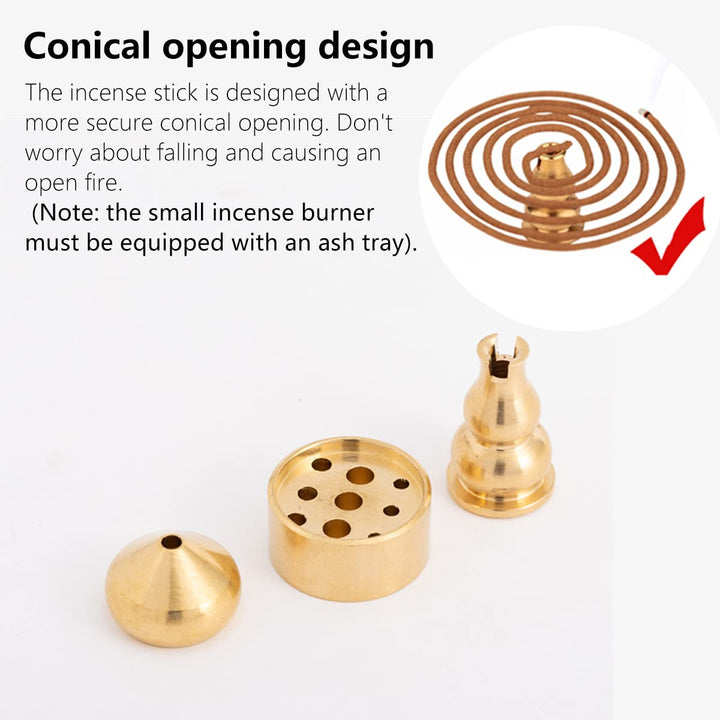 4 in 1 Incense Burner Dragon Pattern, Alloy Incense Stick Holder 4 inches Perfect Incense Accessory for Spiritual Denomination, Meditation, Yoga, Home Decor Fragrance (Two Dragons)