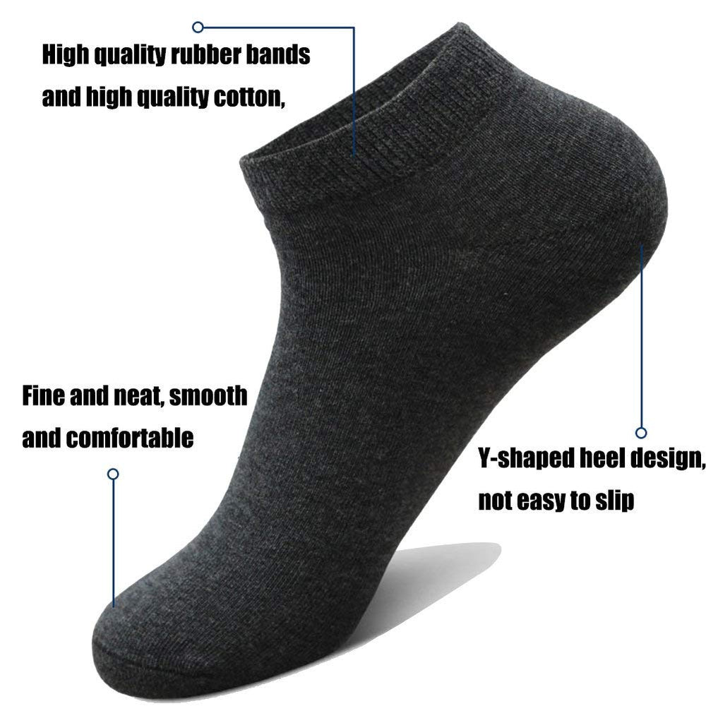 8 Pairs No Show Socks for Men Women Cotton Athletic Run
