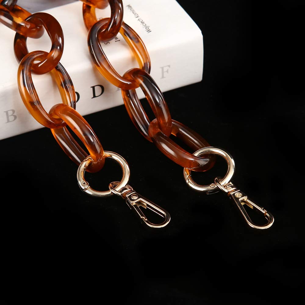 Xiazw Short Thick Resin Purse Bag Handles Shoulder Stra