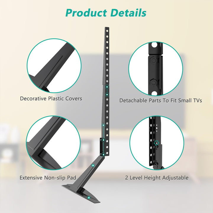 WALI Universal TV Stand 55 inch TV, TV Stand Mount for 