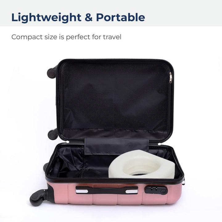 Portable Raised Toilet Seat, White, 4 Inches