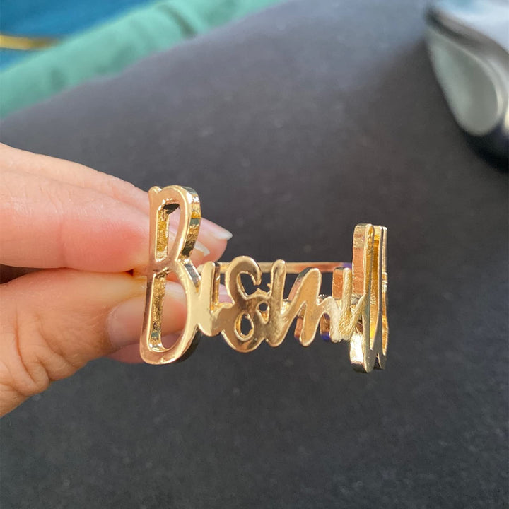 Napkin Rings- 6 Pcs Bismillah Letter Metal Napkin Ring 