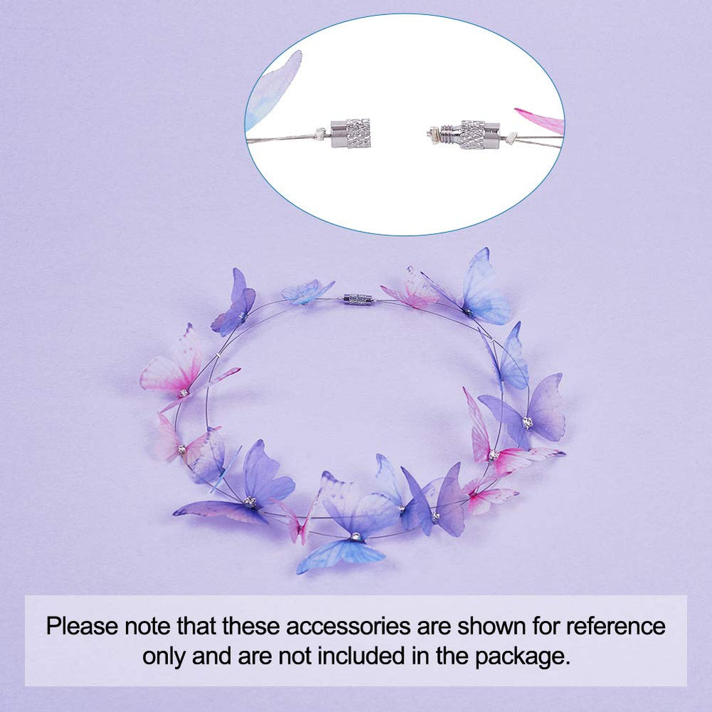 100 Sets Brass Screw Twist Clasps Platinum Plated 1-1.2mm Hole Tube Fastener Cord End Caps 12x4mm for DIY Jewelry Bracelet Necklace Making