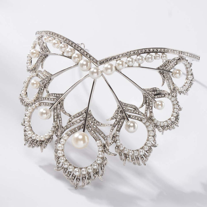 Prom Princess Crown Pearl Tiara Rhinestone Tiara Pageant Queen Crown Wedding Hair Jewelry