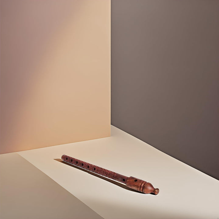 Earthly Home Handicrafts Flute Traditional Carving Wooden Handmade Player Bansuri Lord Krishna Indian Musical Instrument Antique Look,16.5 Inches