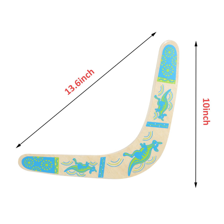 Boomerang for Kids, Australia Style Handmade Wooden Authentic Boomerang, V-Shaped Returning Boomerang for Ages Above 10 Years Old Kids and Adult- Blue
