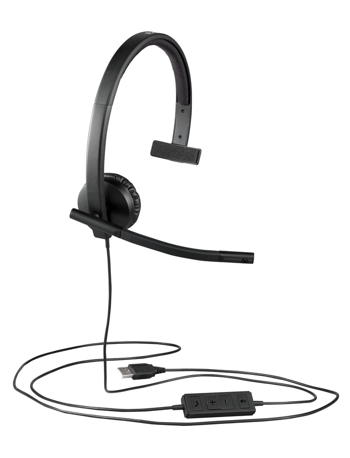 Logitech H570e Wired Headset, Mono Headphones with Nois
