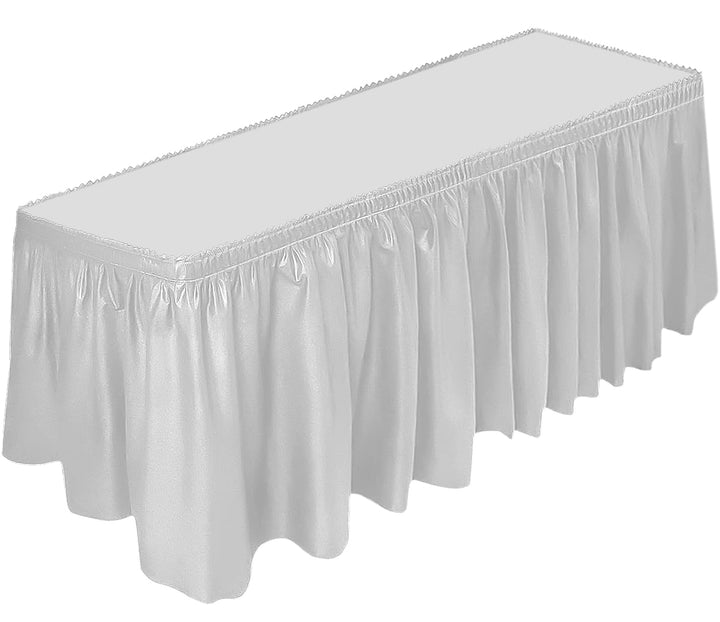 DecorRack Table Skirt, 29 in x 14 ft -BPA Free- Plastic