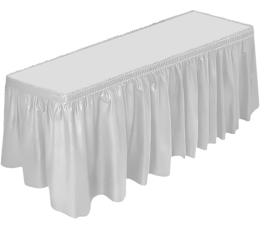 DecorRack Table Skirt, 29 in x 14 ft -BPA Free- Plastic