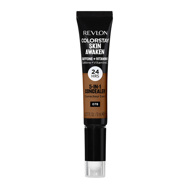 Revlon ColorStay Skin Awaken 5-in-1 Concealer, Lightweight, Creamy Longlasting Face Makeup with Caffeine &amp; Vitamin C, For Imperfections, Dark Circles &amp; Redness, 078 Truffle, 0.27 fl oz