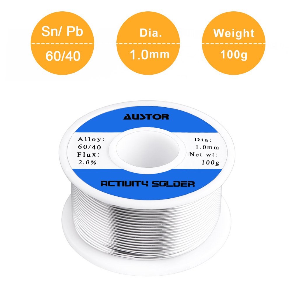 AUSTOR 60-40 Tin Lead Rosin Core Solder Wire for Electr