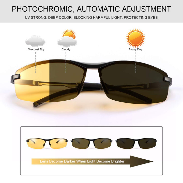 YIMI Men&#39;s photochromic lenses Polarized Drivin
