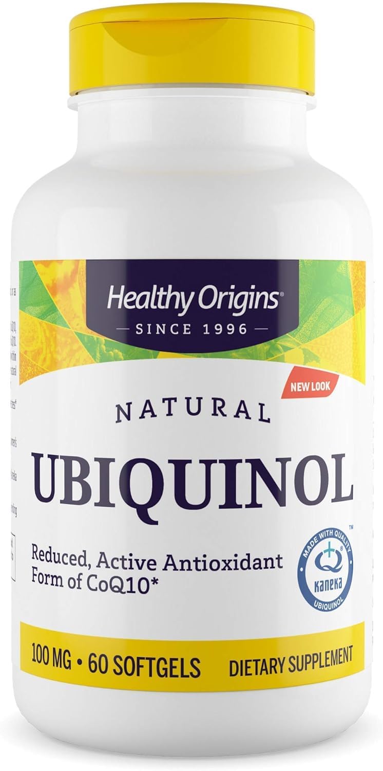 Ubiquinol 100 mg (Kaneka QH, Non-GMO, Gluten Free, Heart Support, Energy Support), 60 Softgels