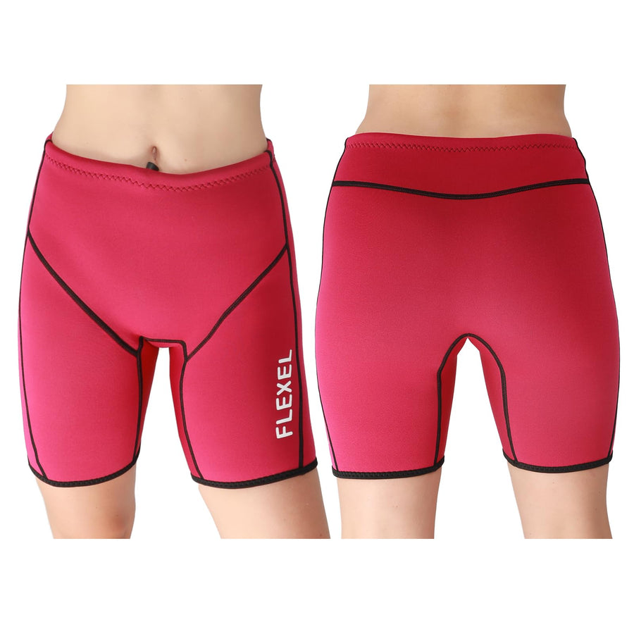FLEXEL Wetsuit Shorts Women 2mm, Wet Suits Short Womens in Cold Water Weather, Wetsuit Pants for Womens Neoprene for Surf Swim Snorkeling Canoeing Scuba Kayaking