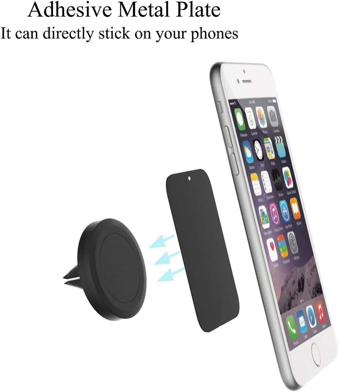 Phone Magnet Sticker, Mount Metal Plate, Cell Phone Magnetic Plate (10 Pack) for Phone Magnet, Magnetic Mount, Car Mount Magnet