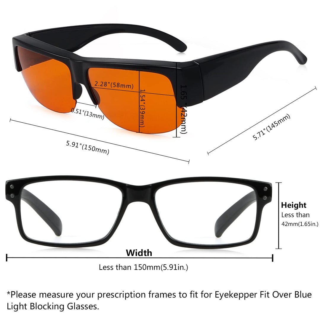 Eyekepper 100% Blue Light Reduction Fitover Anti-Blue B