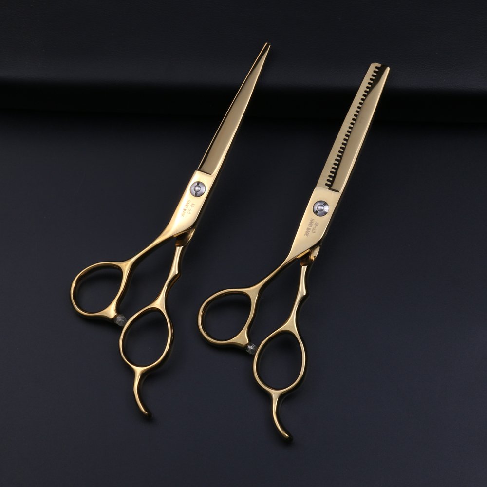 6.0 inch Left Hand Barber Hair Cutting Scissor and Thinning Shears - for Professional Left-handed Hairstlist
