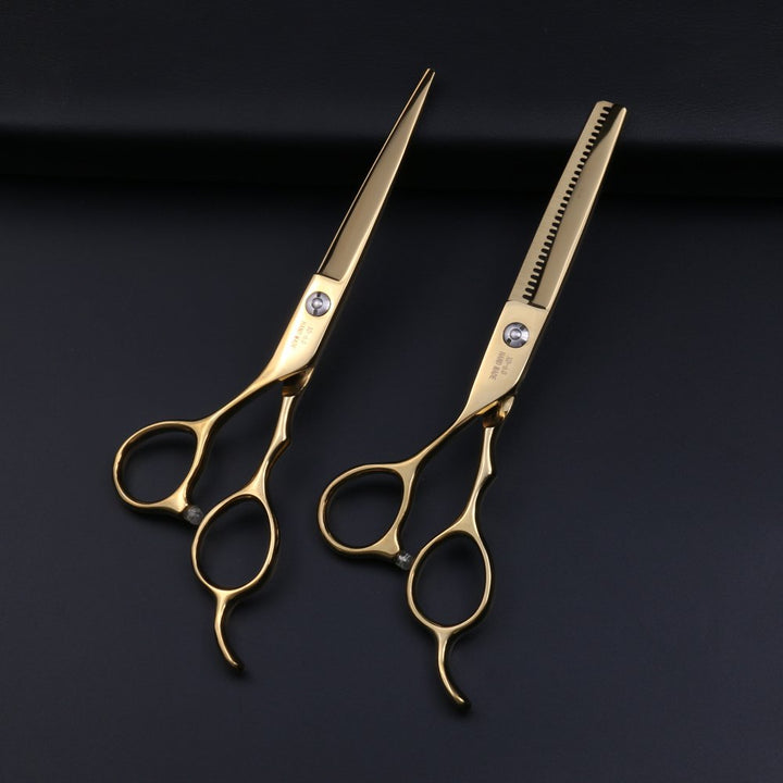 6.0 inch Left Hand Barber Hair Cutting Scissor and Thinning Shears - for Professional Left-handed Hairstlist