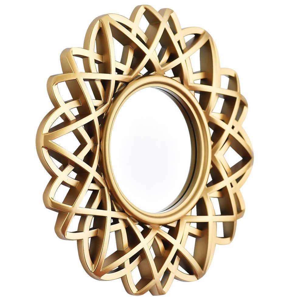 Gold Mirrors for Wall Decor | Small Wall Mirrors Decorative Set of 3 | Circle Mirror Wall Decor Set | Decorative Mirrors for Bedroom Bathroom & Living Room