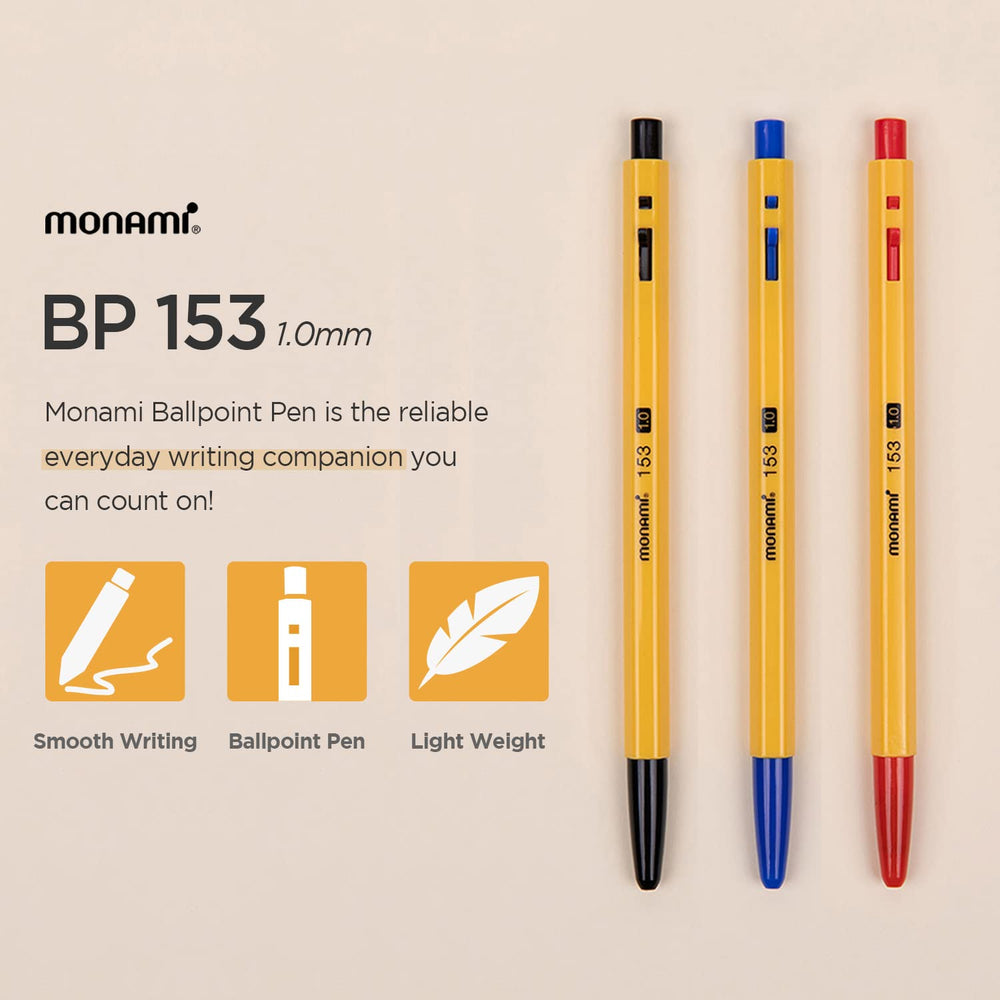 BP 153 Retractable Ballpoint Pen, Medium Point (1.0mm), Red, 12-Count
