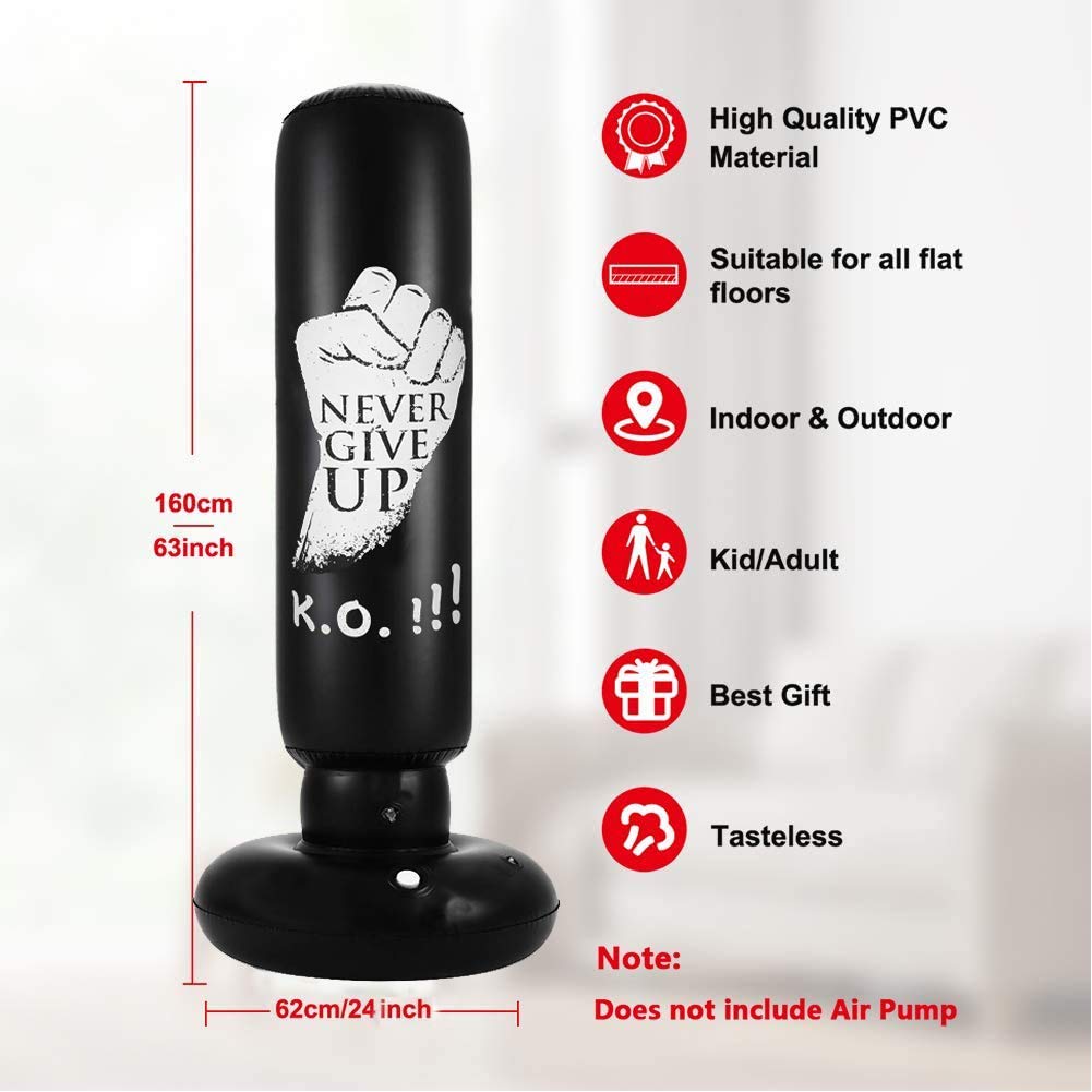 GGTYHAO Punching Bag for Kids and Adults, 63 Inch Indoo