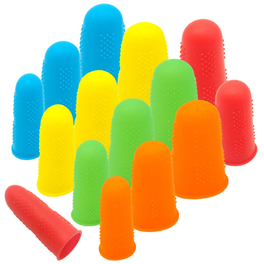 CKANDAY 15 Pack Silicone Hot Glue Gun Finger Caps, 5 co