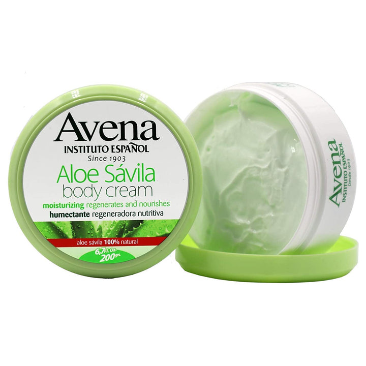 EspaÃƒ±ol Avena Aloe Vera Body Cream Moisturizing with Aloe Helps to Regenerate and Nourish your Skin Fresh and Mild Scent 2-pack Of 6.7 FL Oz Body Cream (Jars)