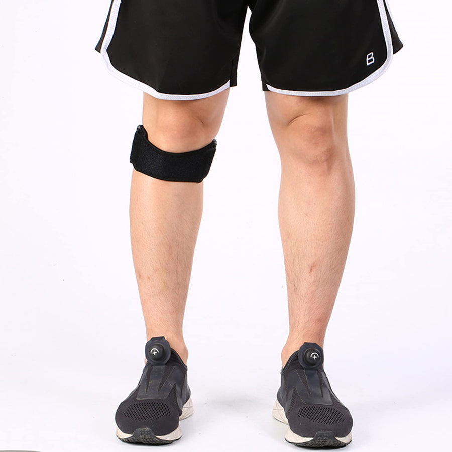 HSManLian Patella Knee Strap Adjustable Knee Brace Patellar Tendon Support for Running Soccer Basketball Volleyball black