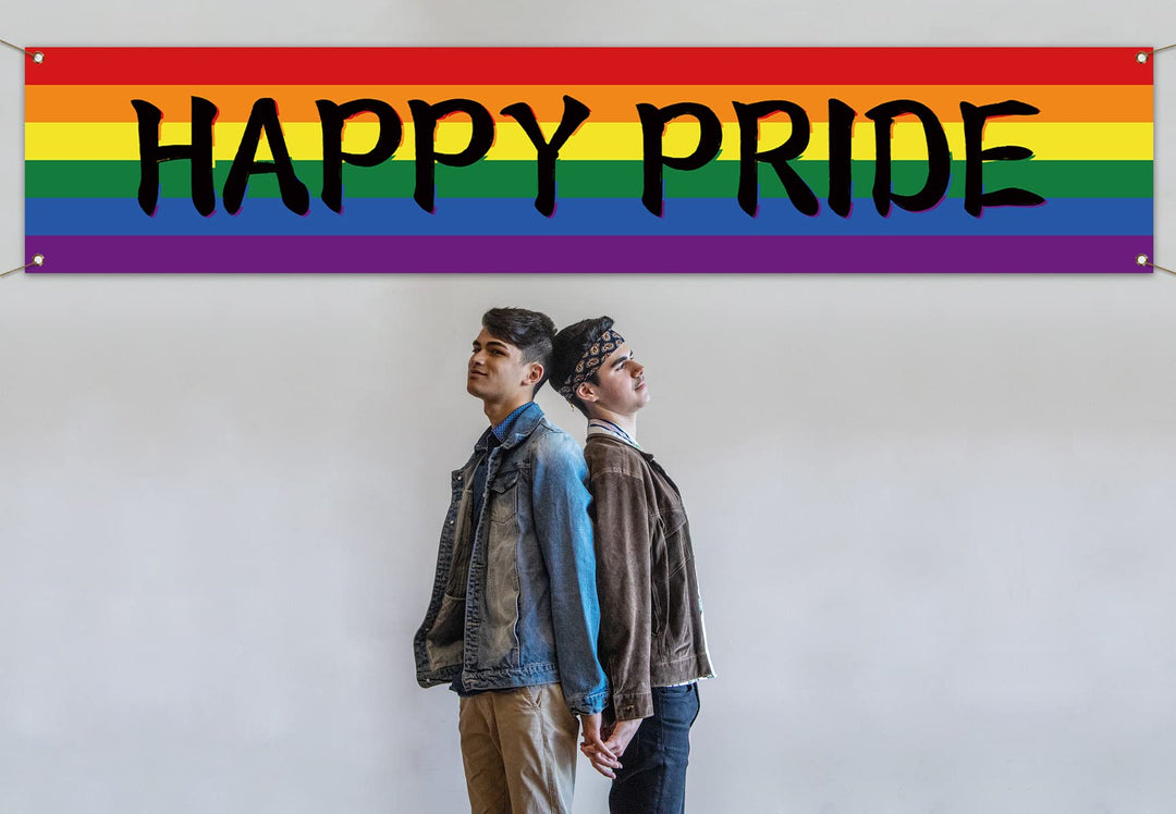 Nepnuser Happy Pride Outdoor Banner Pride Month LGBTQ+ 