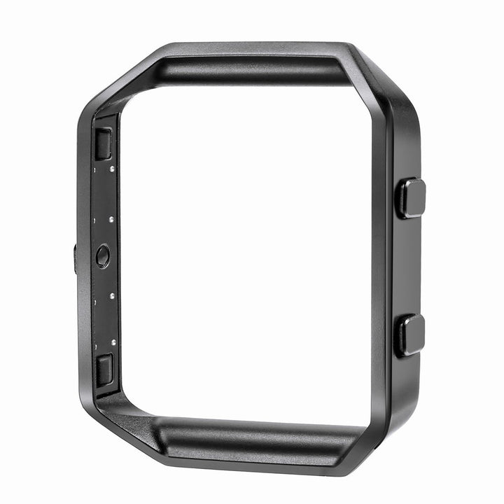 AISPORTS Fitbit Blaze Frame Black, Fitbit Blaze Accessory Frame Stainless Steel Metal Watch Frame Holder Shell Replacement Housing Protective Case Cover for Fitbit Blaze Smart Watch