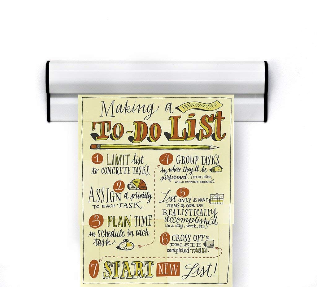 Hangman Clip-It Strip Magnetic Note and Paper Holder-Al