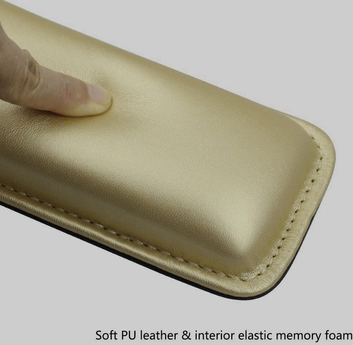 Keyboard Wrist Rest Pad,Soft PU Leather Wrist Support with Interior Soft Cushion Foam for Office/Computer/Laptops/Keyboard,Easy Typing &amp; Pain Relief,16.5 Gold