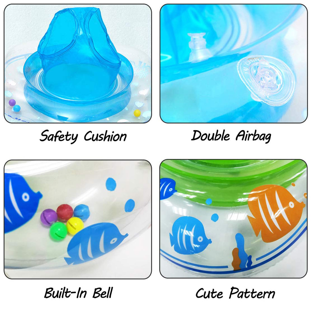Baby Swimming Ring Floats with Safety Seat Double Airba