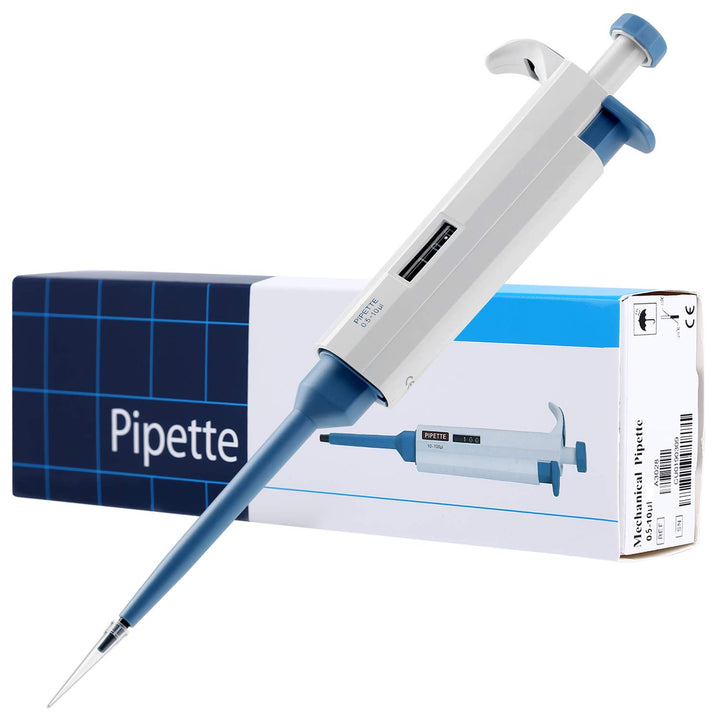 Adjustable Micropipette 0.5ul-10ul, Single Lab Pipette 