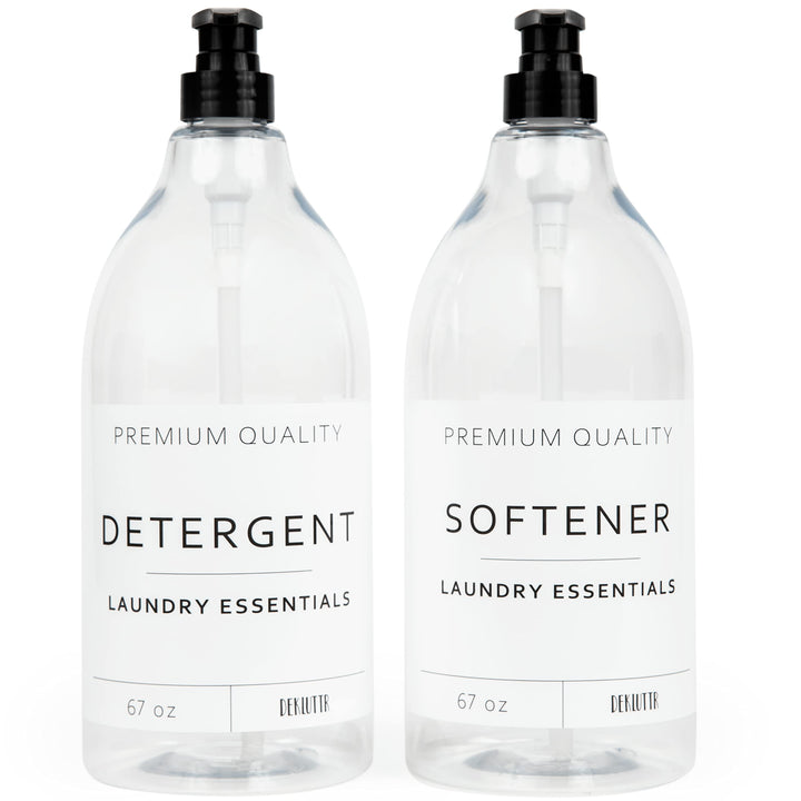 Laundry Soap and Fabric Softener Dispenser Bottle with Pump