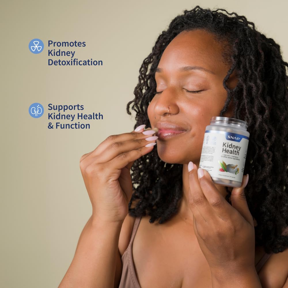 Kidney Health Support Supplement with Vitamins, Uva Ursi, Cranberry Extract and Stinging Nettle Leaf Powder, Supports Kidney and Urinary Tract Health for Women and Men, 60 Capsules