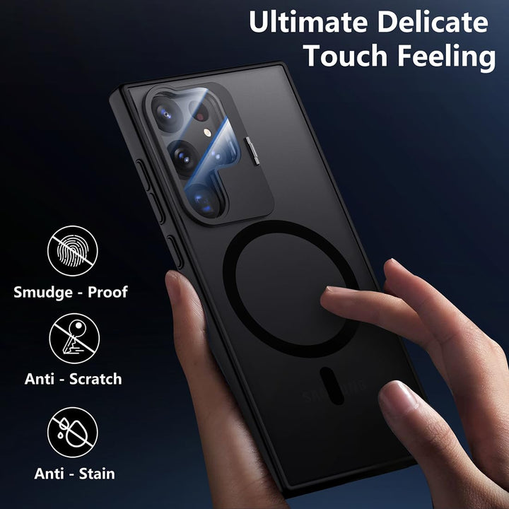 for Samsung Galaxy S24 Ultra Case, [with Camera Lens Protector] [Military Armor-Level Shockproof] Metal Silicone Multiple Protection Anti-Impact Anti-Fall Phone Case Gray
