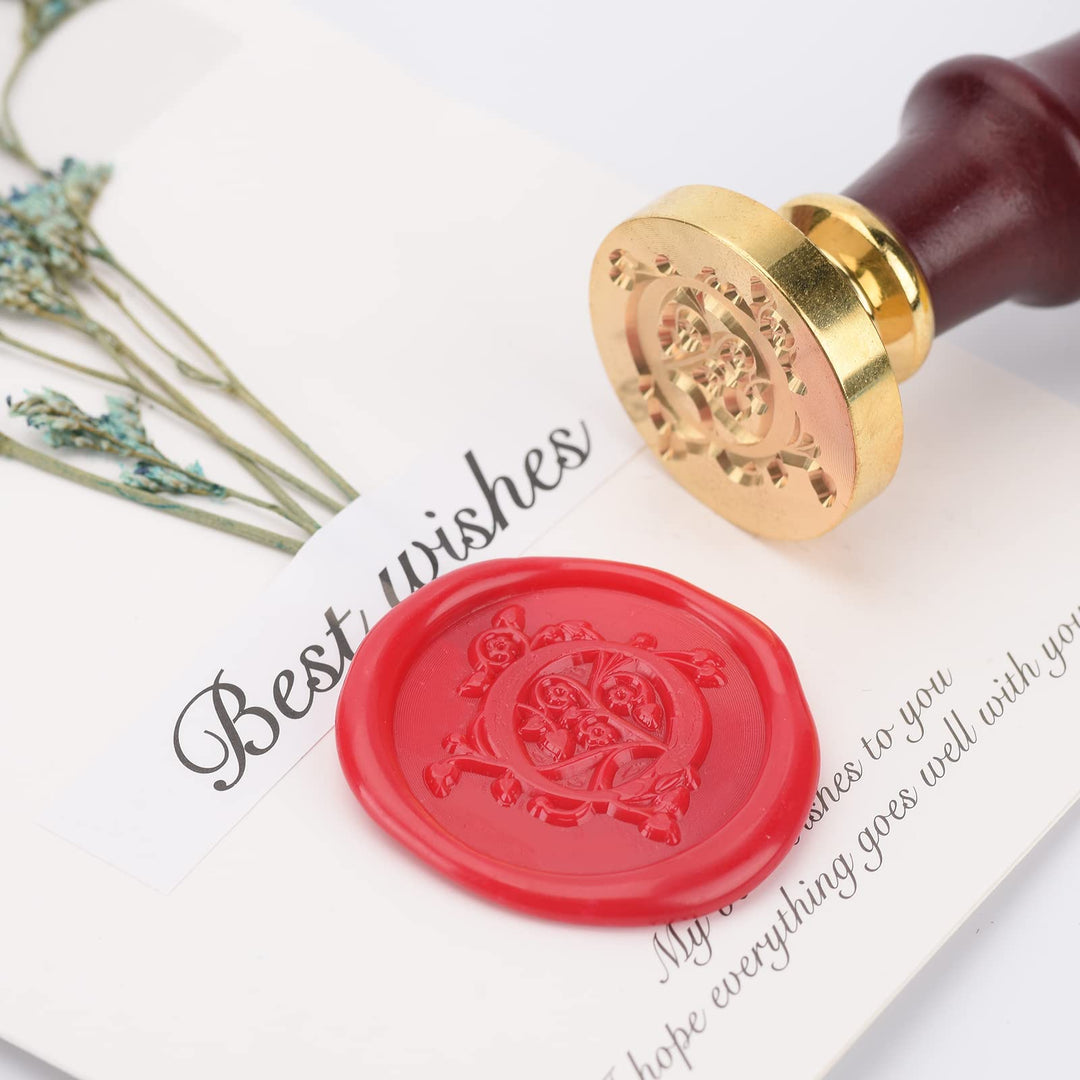 iTERYOU 2Pcs Letter Q Wax Seal Stamp with Gift Box, A t