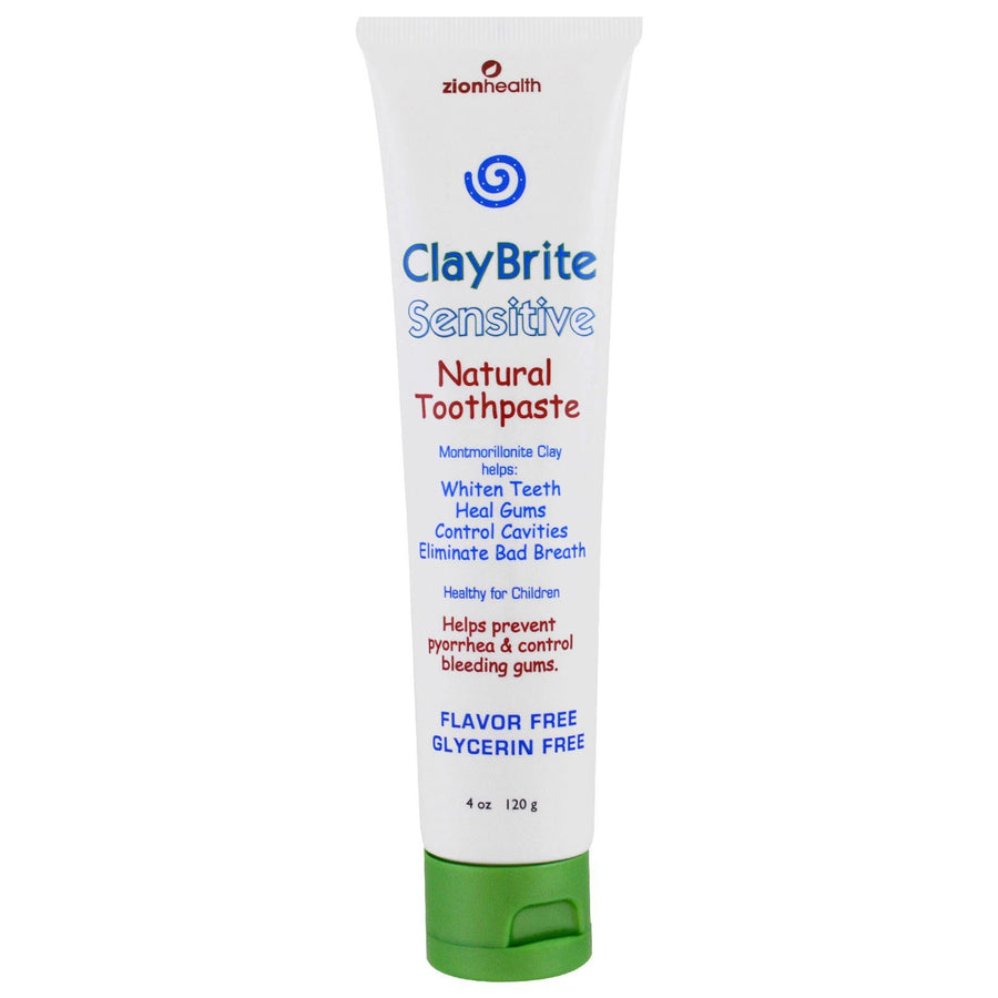 ClayBrite Sensitive Natural Toothpaste Zion Health 4 oz