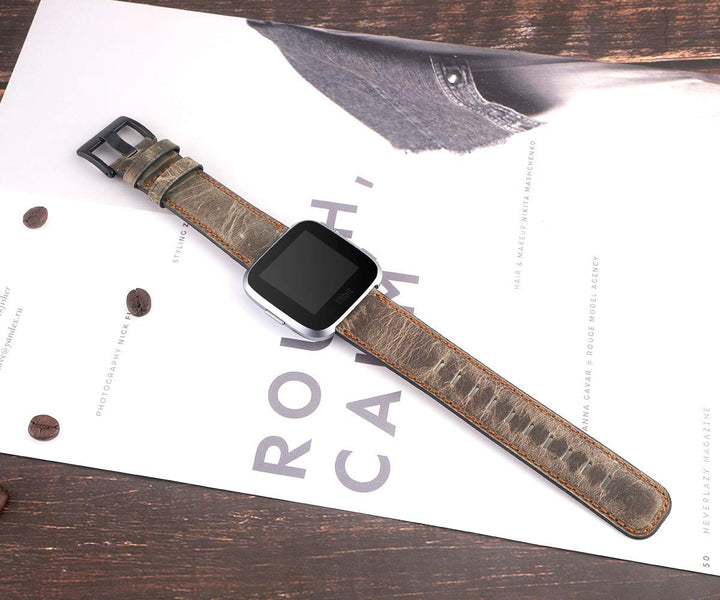 EZCO Leather Bands Compatible with Fitbit Versa/Versa 2