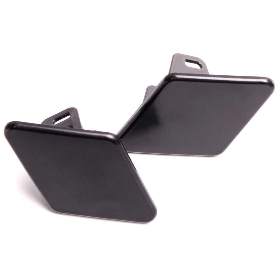 Front Headlight Washer Cover Nozzle Cap 1 Pair Flat Black Compatible With BMW 3 Series E90/E91 2005-2009