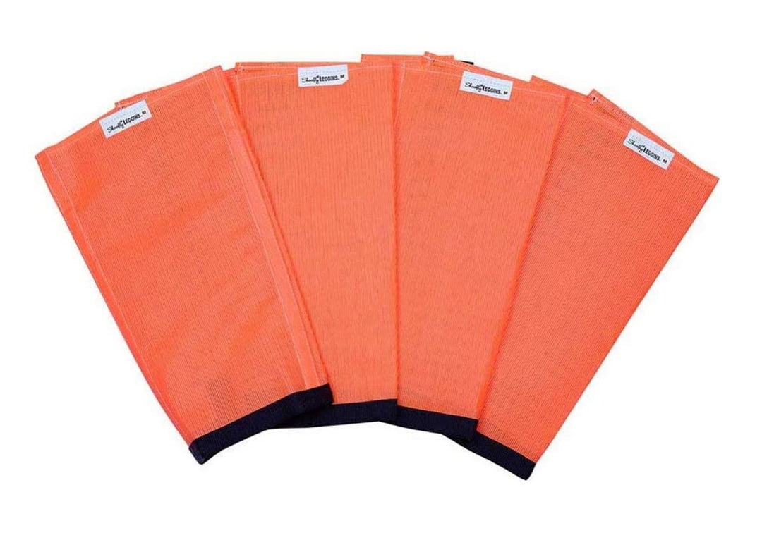 SHOOFLY Horse Leggins, Prevent Paintful Fly Bites, Reduces Stress & Stomping, Chemical-Free Plastic Mesh Material (Orange/Medium)